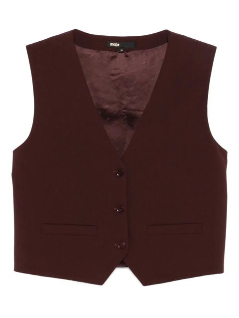 Maje button-fastening sleeveless vest - Red - zdjęcie produktu nr 1