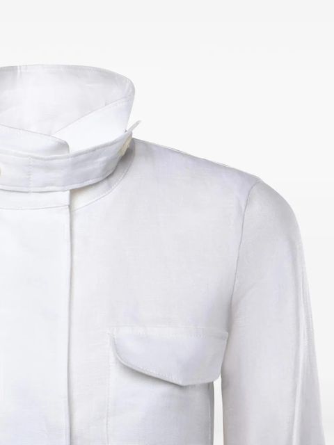Loro Piana collared front-pockets jacket - White