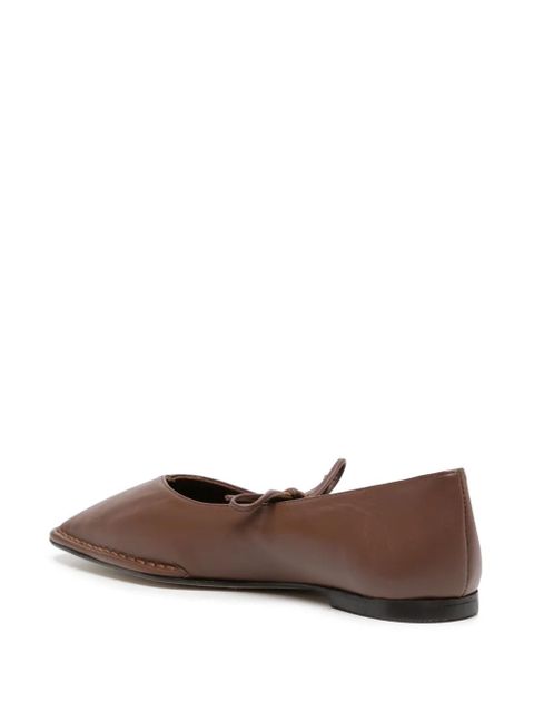 ALOHAS Sway leather ballerina shoes - Brown