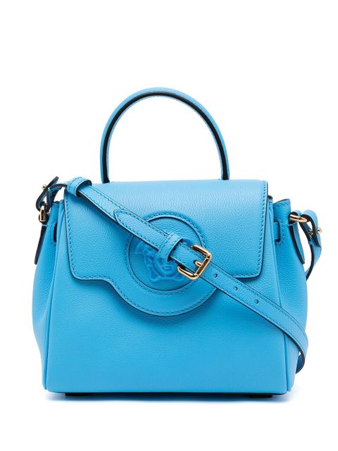 Versace small La Medusa leather tote - Blue - zdjęcie produktu nr 1
