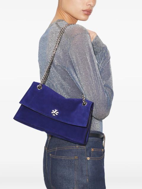 Tory Burch Kira Turnlock suede shoulder bag - Blue - zdjęcie produktu nr 2