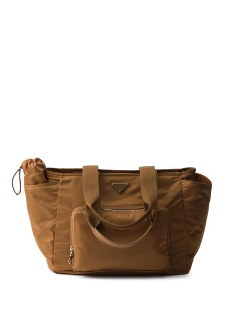 Prada logo-plaque tote bag - Brown - zdjęcie produktu nr 1
