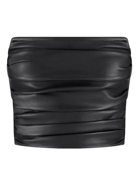Manière De Voir pleated bandeau corset top - Black - zdjęcie produktu nr 1