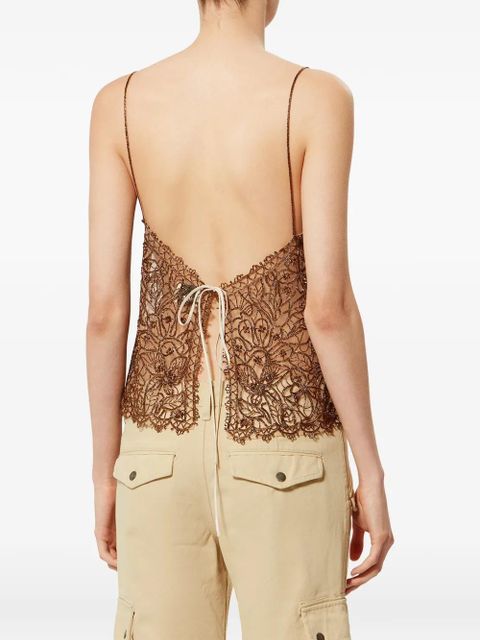 ISABEL MARANT Olva silk top - Brown