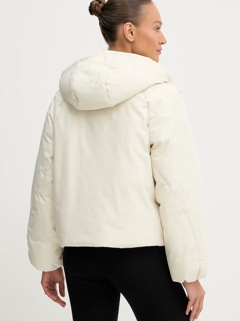 Guess kurtka 4G kolor beżowy zimowa oversize V5BL07 WGLW2