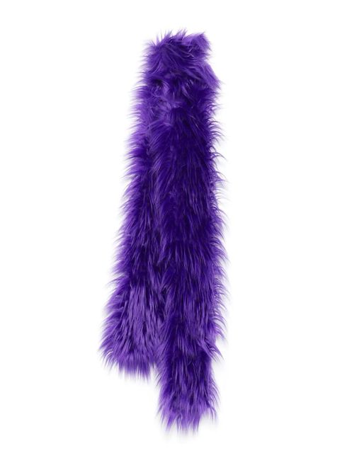 Ruslan Baginskiy logo-patch faux-fur scarf - Purple - zdjęcie produktu nr 1