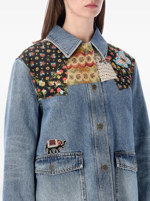 Valentino Garavani patchwork denim jacket - Blue