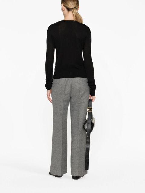 TOTEME crew-neck ribbed jumper - Black