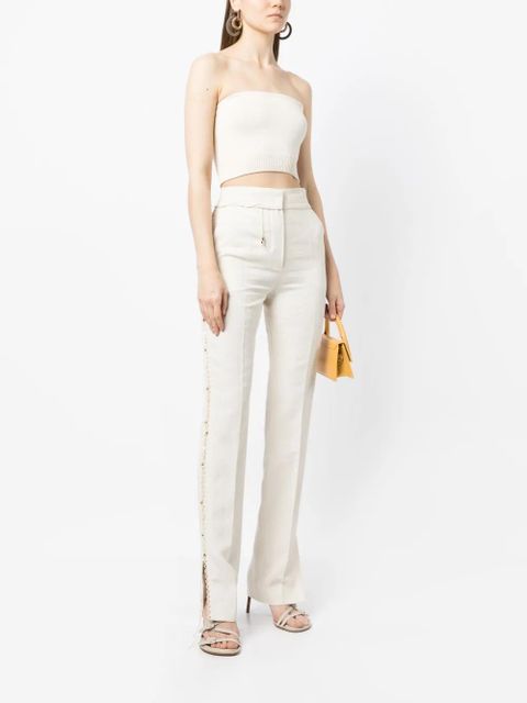 Jacquemus Le Pantalon Tibau Brodé tailored trousers - White