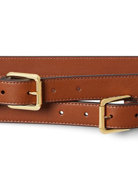 Lauren Ralph Lauren pasek skórzany damski kolor brązowy 412936524 - zdjęcie produktu nr 2