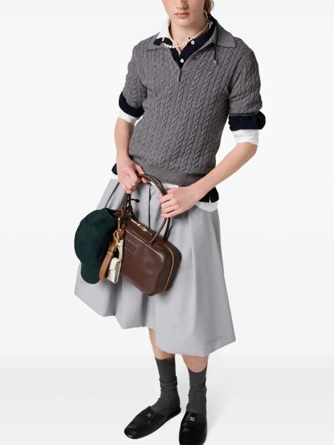 Miu Miu Beau leather tote bag - Brown - zdjęcie produktu nr 2