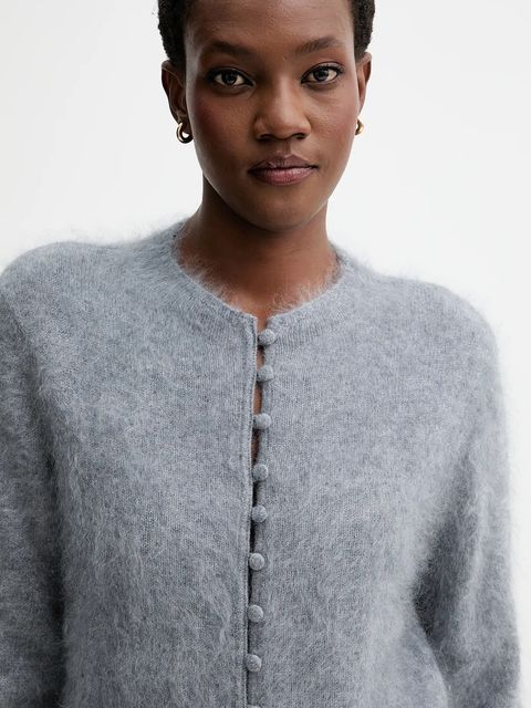 Rag & Bone kardigan kaszmirowy damski kolor szary RG6425F6MCA