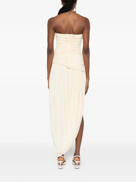 Magda Butrym draped open-leg dress - Neutrals