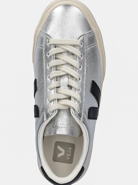 Veja sneakersy skórzane Campo damskie kolor srebrny CP0520786A