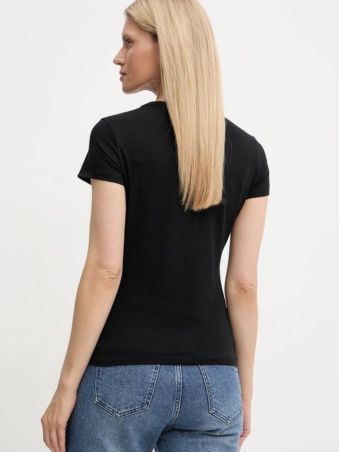 BOSS Orange t-shirt bawełniany damski kolor czarny 50545287