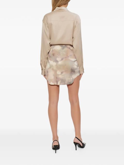 Diesel D-Elta-Mini tie-front printed mini dress - Neutrals
