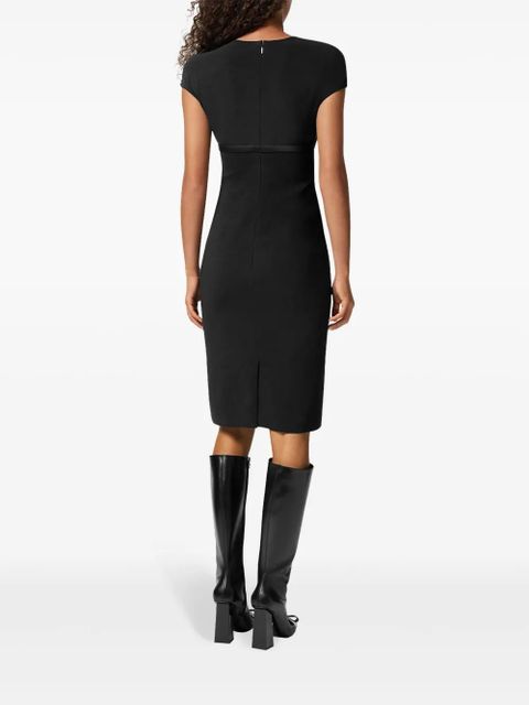 Versace deep-neck midi dress - Black