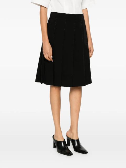 TOTEME beaded pleated mini skirt - Black