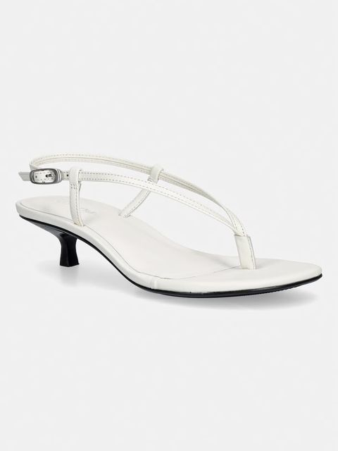 Calvin Klein sandały skórzane KITT HEEL SNDL STRAPPY SLING LTH - zdjęcie produktu nr 1