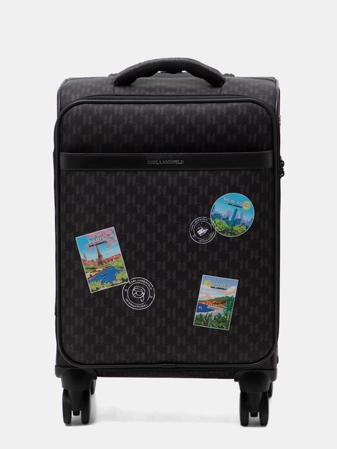 Karl Lagerfeld walizka IKON MONOGRAM kolor brązowy B1W30253 - zdjęcie produktu nr 1