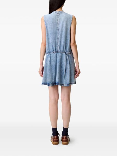 Claudie Pierlot buttoned denim day dress - Blue