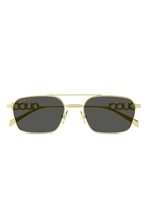 Gucci Eyewear navigator-frame sunglasses - Gold - zdjęcie produktu nr 1