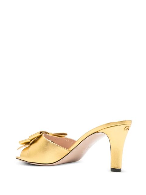 Valentino Garavani 75mm Bowow leather sandals - Gold
