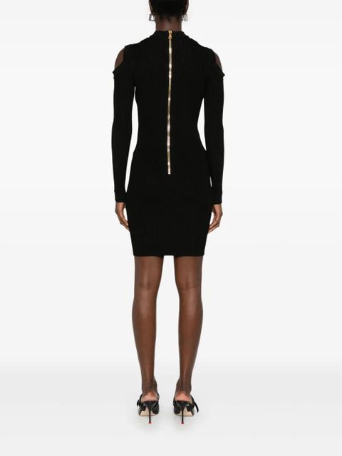 Balmain logo-patch mini dress - Black - zdjęcie produktu nr 1