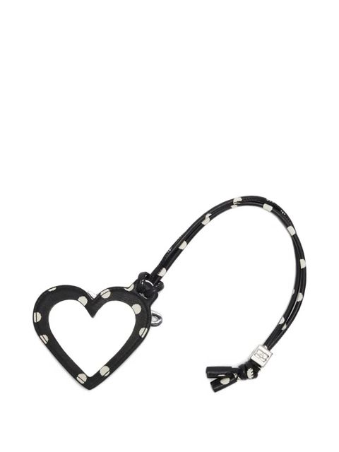 GANNI polka-dot heart keyring - Black - zdjęcie produktu nr 1