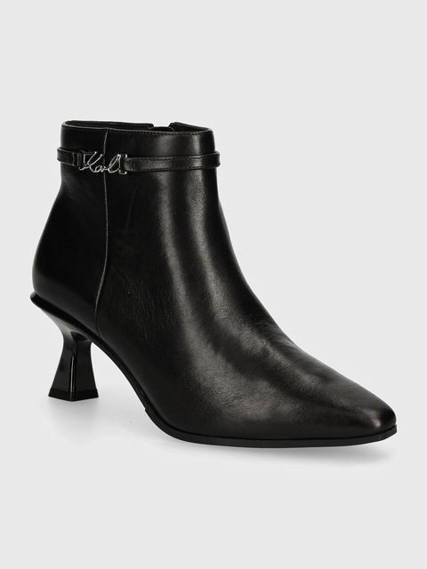 Karl Lagerfeld botki PANACHE damskie kolor czarny na szpilce KL30854 - zdjęcie produktu nr 1