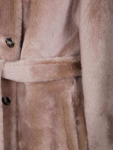 Yves Salomon hooded belted lamb-fur coat - Brown - zdjęcie produktu nr 2