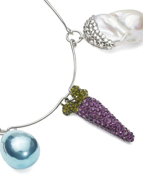 Tory Burch Curiosity Vegetable charm necklace - Silver