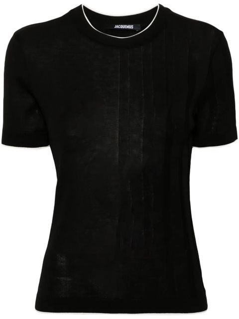 Jacquemus Le T-shirt Tricot knitted top - Black - zdjęcie produktu nr 1