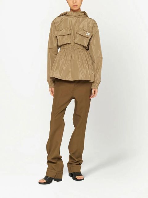 Miu Miu mid-rise straight-leg trousers - Green