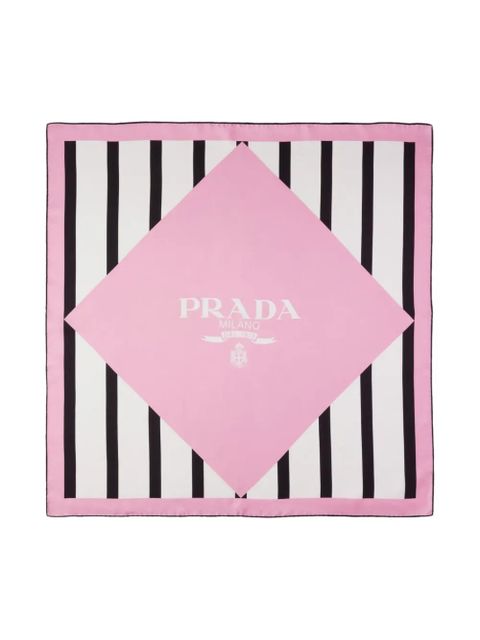 Prada logo-print scarf - Pink - zdjęcie produktu nr 2