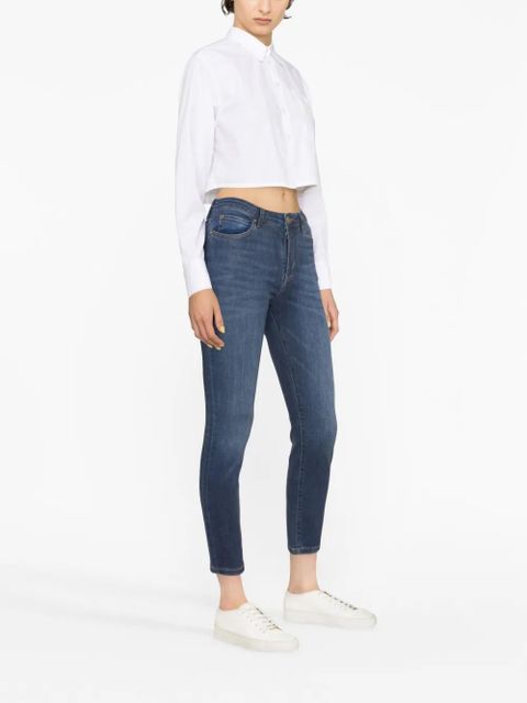 PINKO mid-rise cropped jeans - Blue