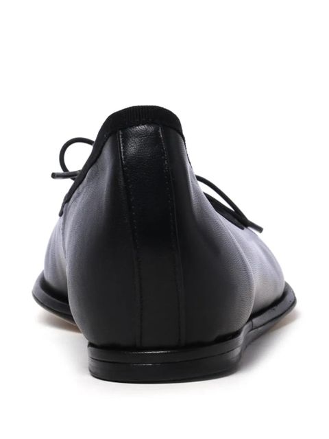 Simone Rocha bow-embellished leather ballerina shoes - Black