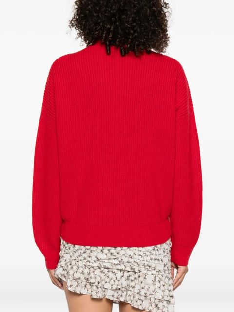 ISABEL MARANT turtleneck ribbed sweater - Red