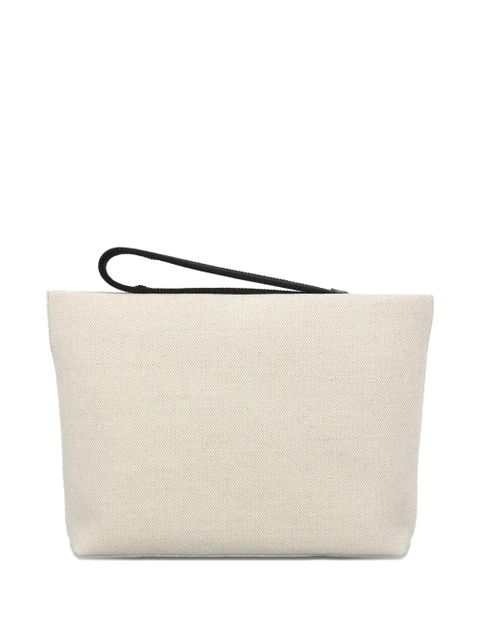 Givenchy logo-tape clutch bag - Neutrals - zdjęcie produktu nr 2