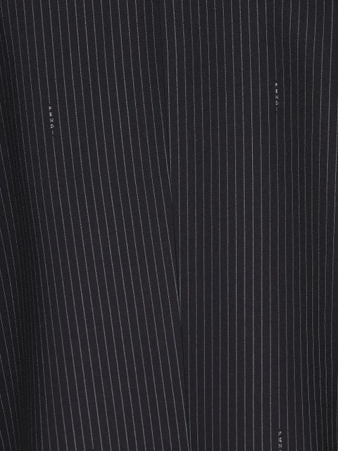 FENDI pinstripe flap-pocket blazer - Blue