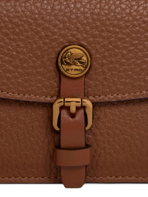 ETRO tumbled-leather card holder - Brown