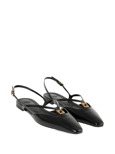 FENDI FFold leather pumps - Black