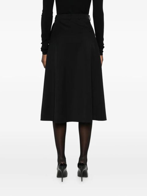 Balenciaga buttoned wool skirt - Black