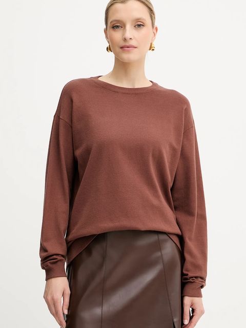 Silvian Heach sweter BENITEZ damski kolor brązowy GPA25553MA - zdjęcie produktu nr 1