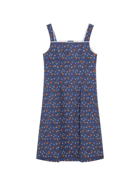 Miu Miu floral-print mini dress - Blue - zdjęcie produktu nr 2