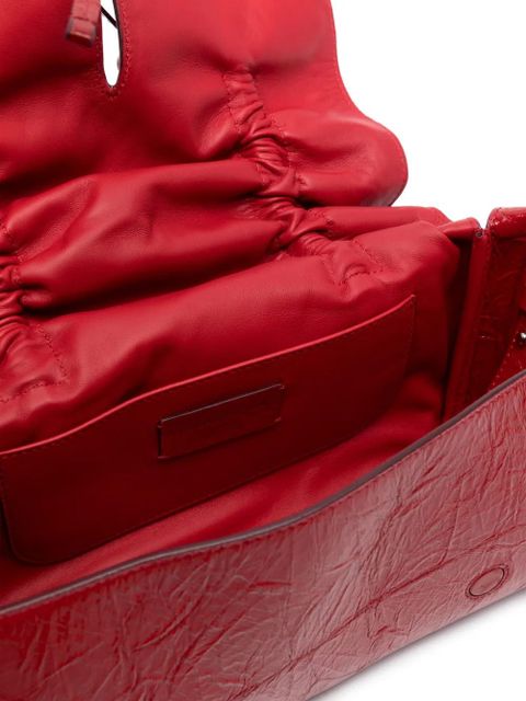 Acne Studios crinkled shoulder bag - Red