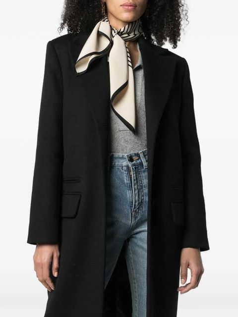 TOTEME striped geometric silk scarf - Neutrals