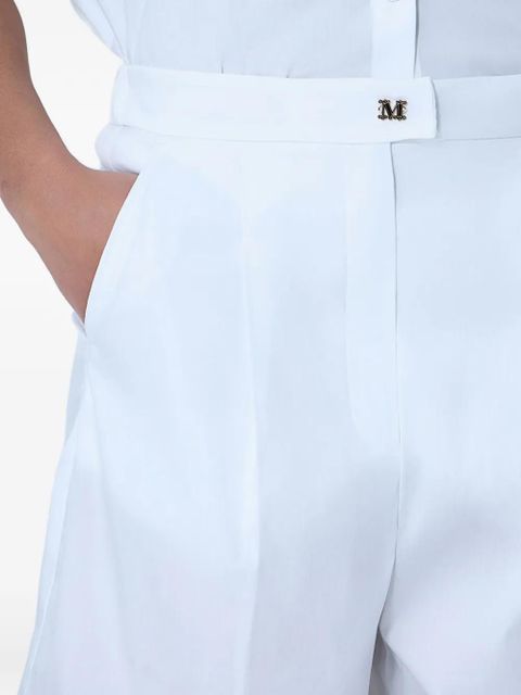 Max Mara pleated tailored shorts - White
