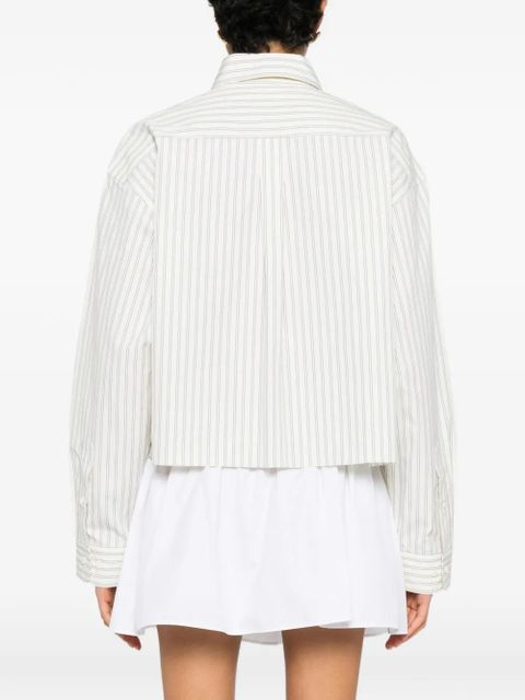 Miu Miu striped cotton shirt - Yellow