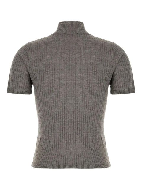 Max Mara ribbed turtleneck top - Grey - zdjęcie produktu nr 2